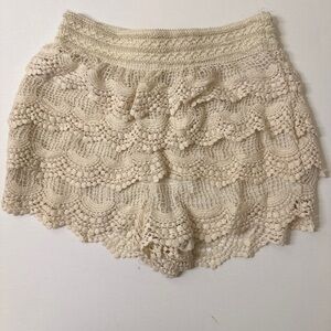 Rue21 Cream Lace Women Shorts